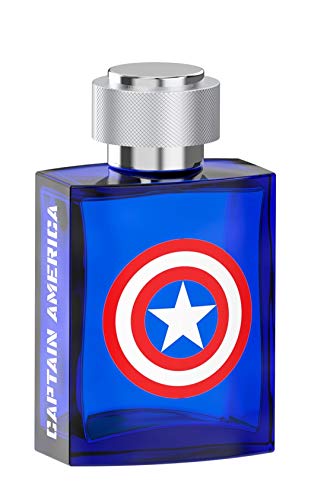 Captain America Marvel EDT hero-scent image evokes bold confidence.