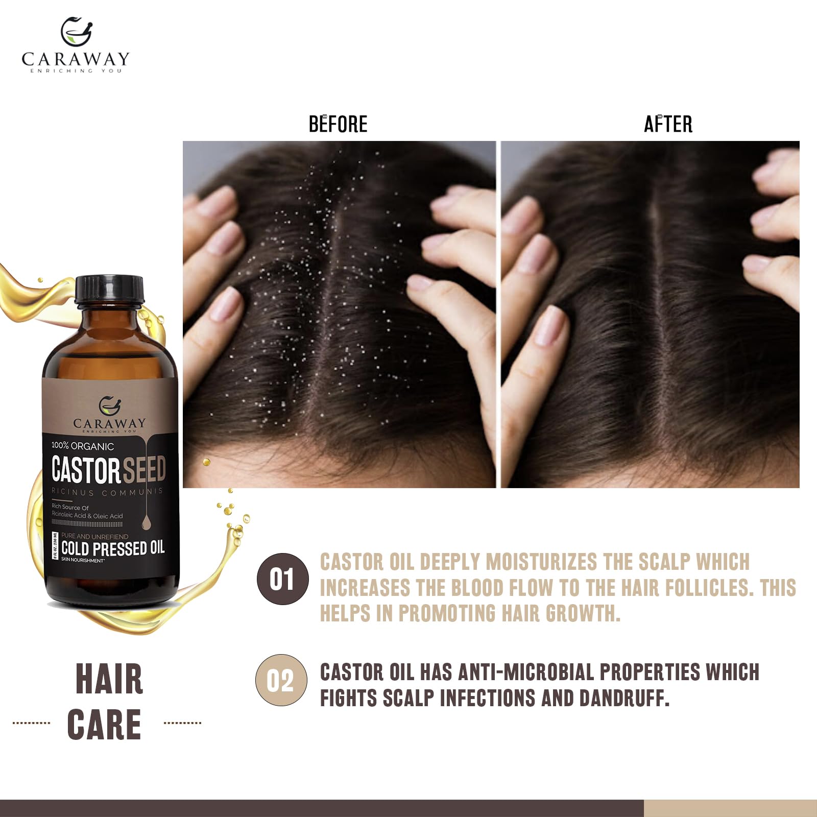 CARAWAY castor oil detox rituals – belly button oiling and liver support.