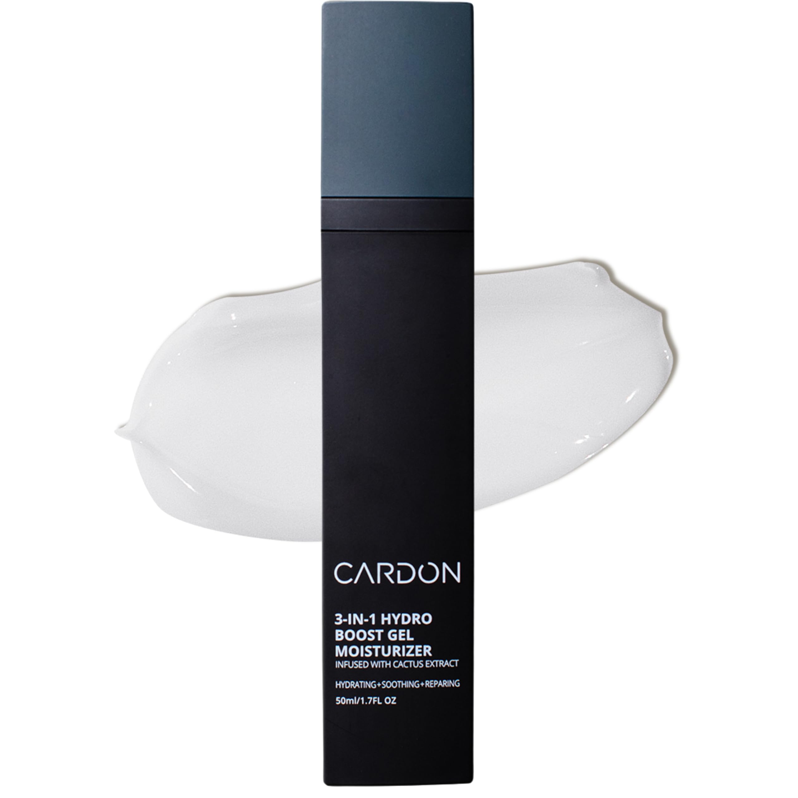 Cardon anti-aging moisturizer bottle closeup for men's skin hydration