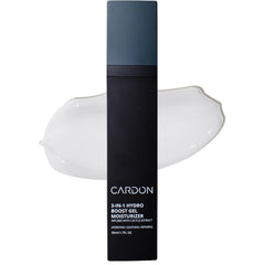 Cardon anti-aging moisturizer bottle closeup for men's skin hydration