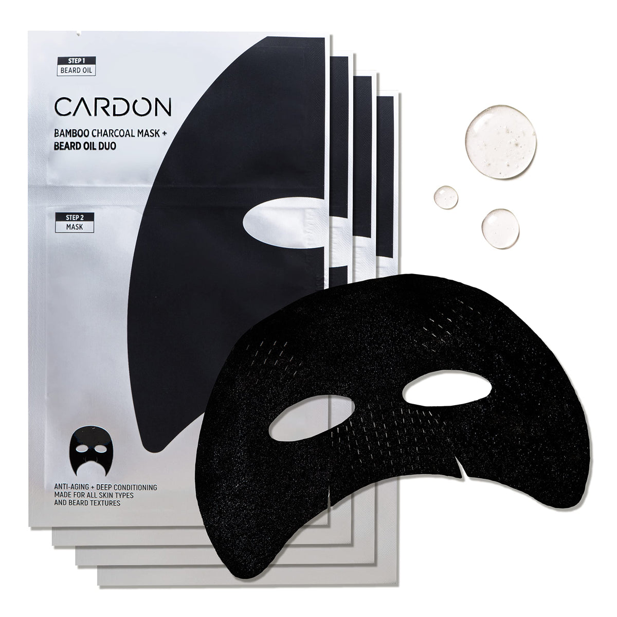 Cardon charcoal face mask top-face application for detox hydration and pore cleansing.