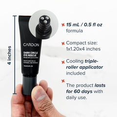 Cardon Dark Circle Rescue under-eye area highlighting potential brightening effect