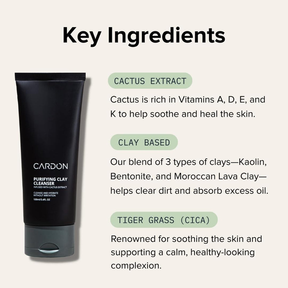 Cardon Deep Pore Cleaning Clay Face Wash after-shave soothing use in routine