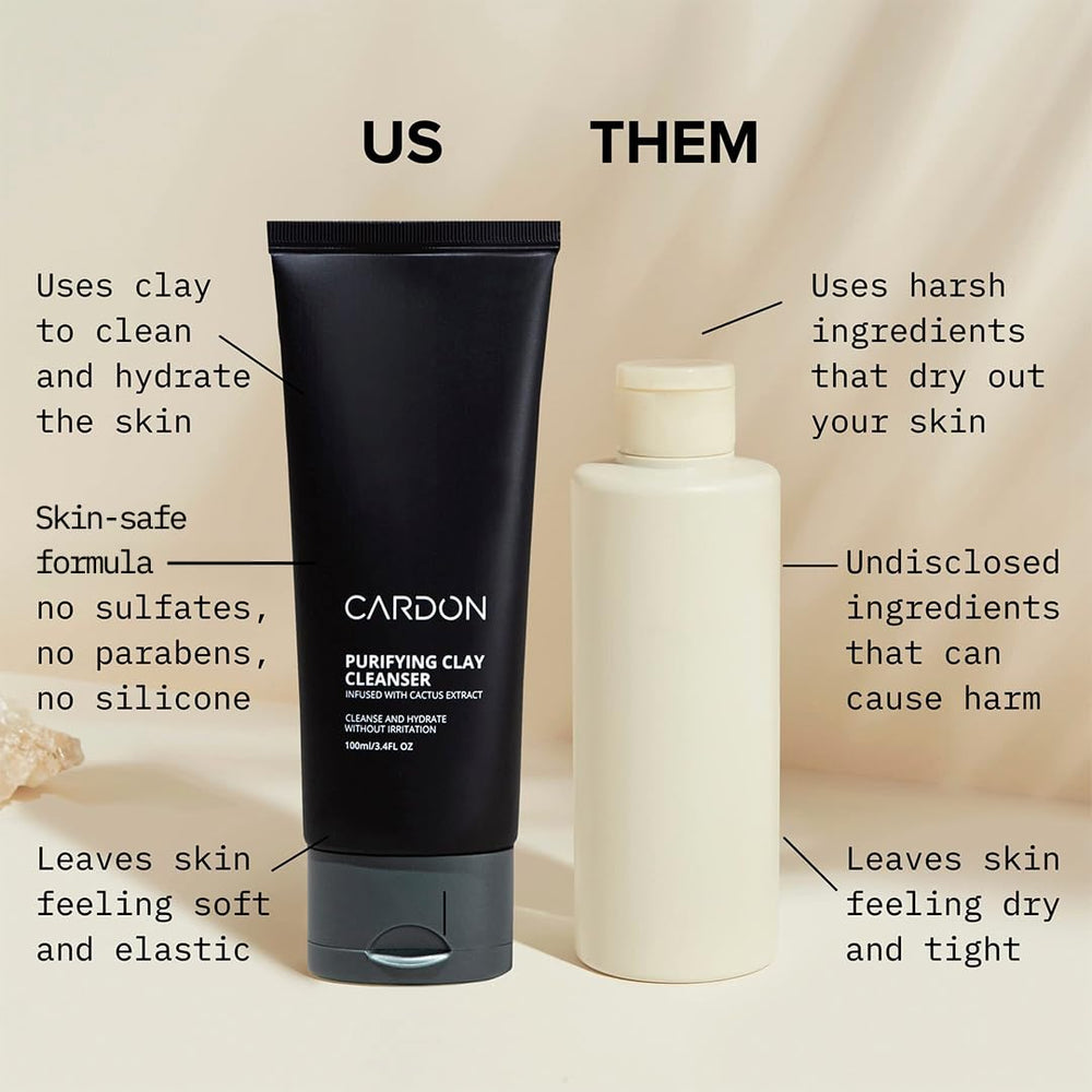 Cardon Deep Pore Cleaning Clay Face Wash beard wash capability in routine