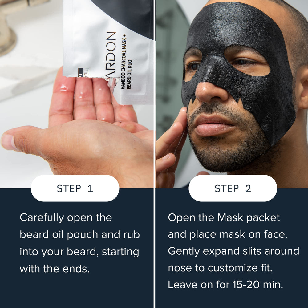 Cardon face mask expandable nose slits on the look demonstrates customizable fit.