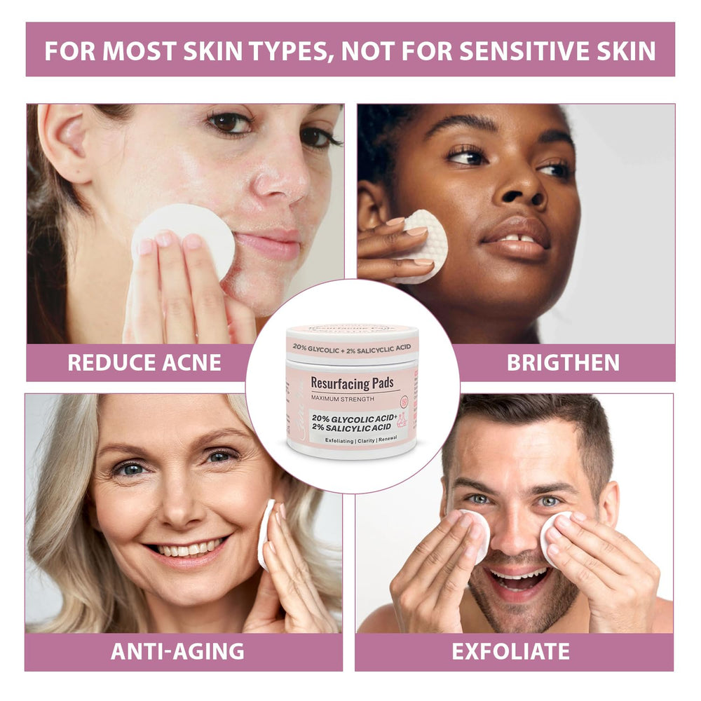 Care Me glycolic-salicylic pads targeting pores to promote clearer-looking skin.