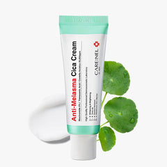 CARE:NEL Melasma Cream tube closeup shows rich texture for daily brightening routines