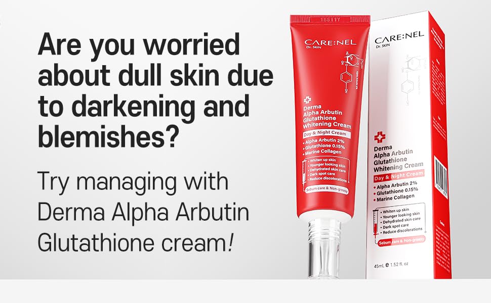 CARE:NEL whitening cream texture close-up demonstrates fast-absorbing formula for daily use.