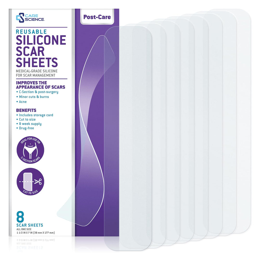 Care Science C Section Recovery silicone scar sheets pack of eight for discreet scar appearance support
