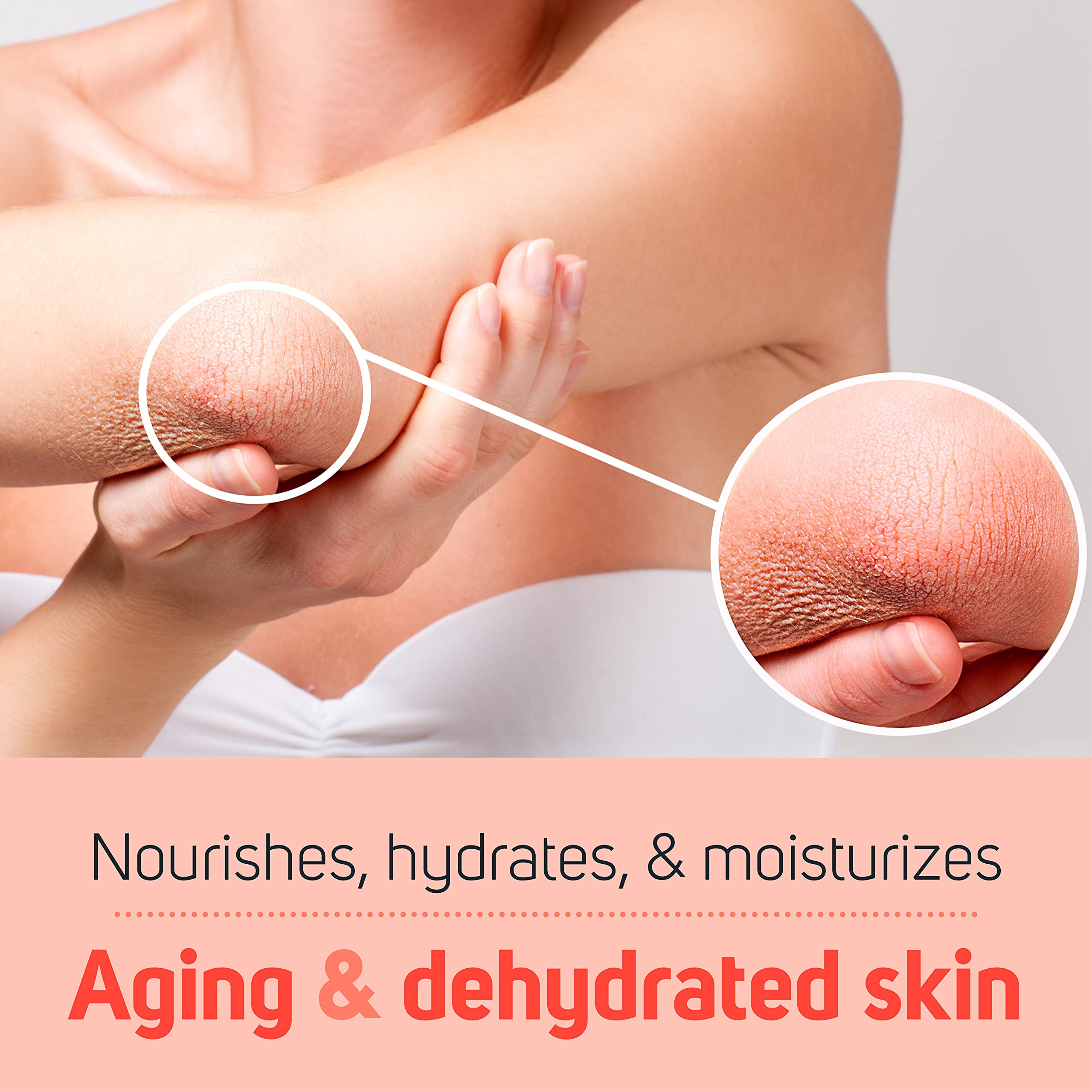 Care Science ingredients montage with Vitamin E and plant oils.