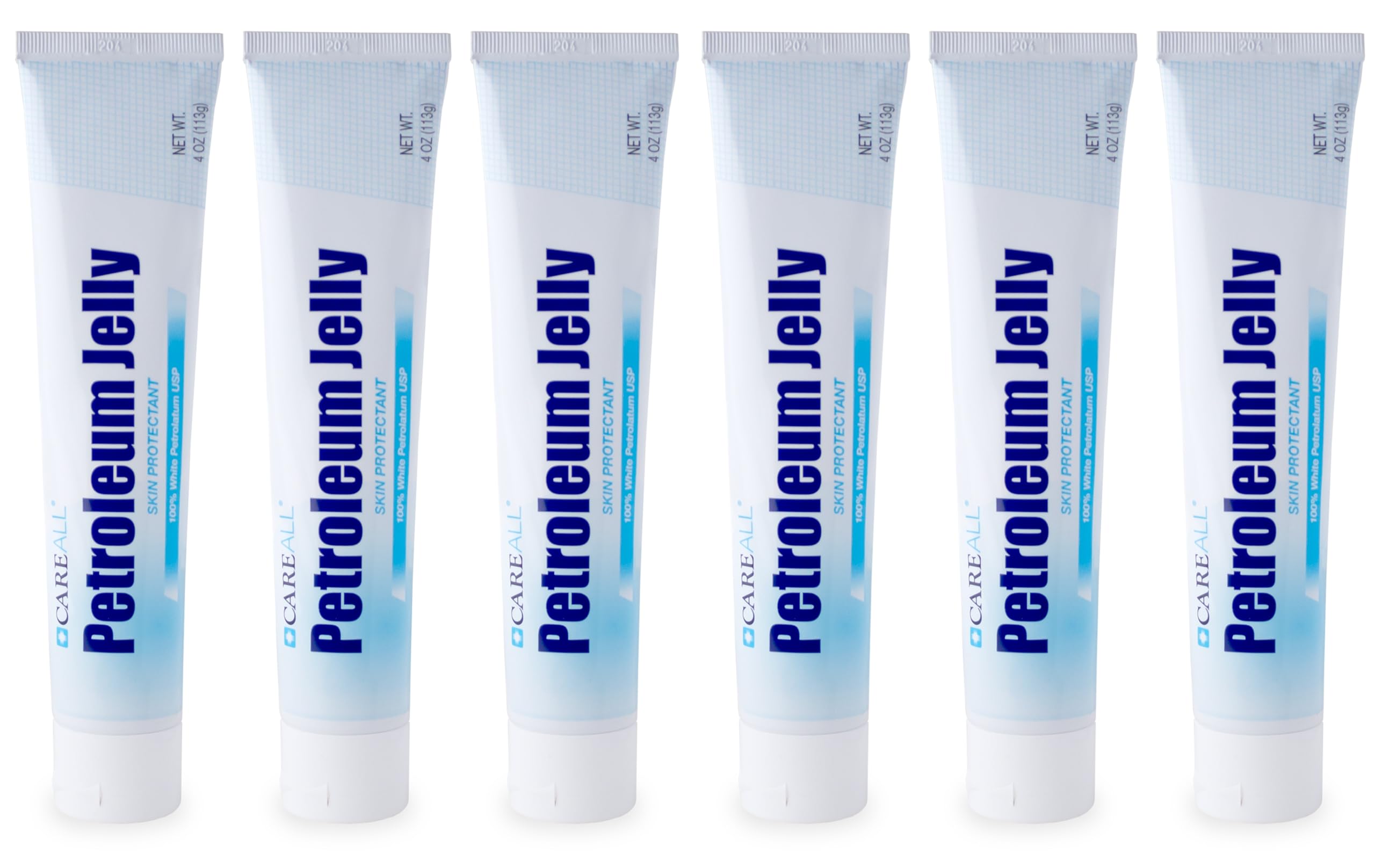 CareAll petroleum jelly 4oz tube package shows compact, reliable skin protection for everyday use.