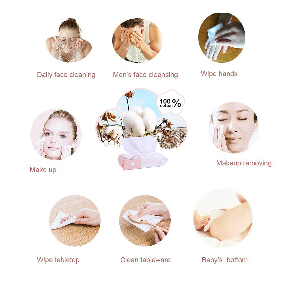 Careboree extra thick dry wipe lint-free detail underscores no fibers on skin