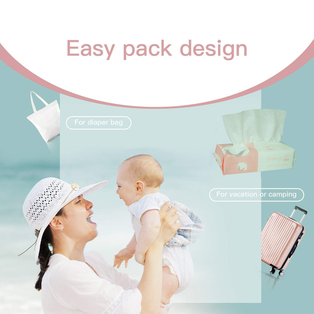 Careboree extra thick dry wipe size-7-87-inch carries wide coverage for faces and hands