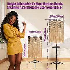 Carefree Finds braiding rack with two combs and six clips aids quick prep