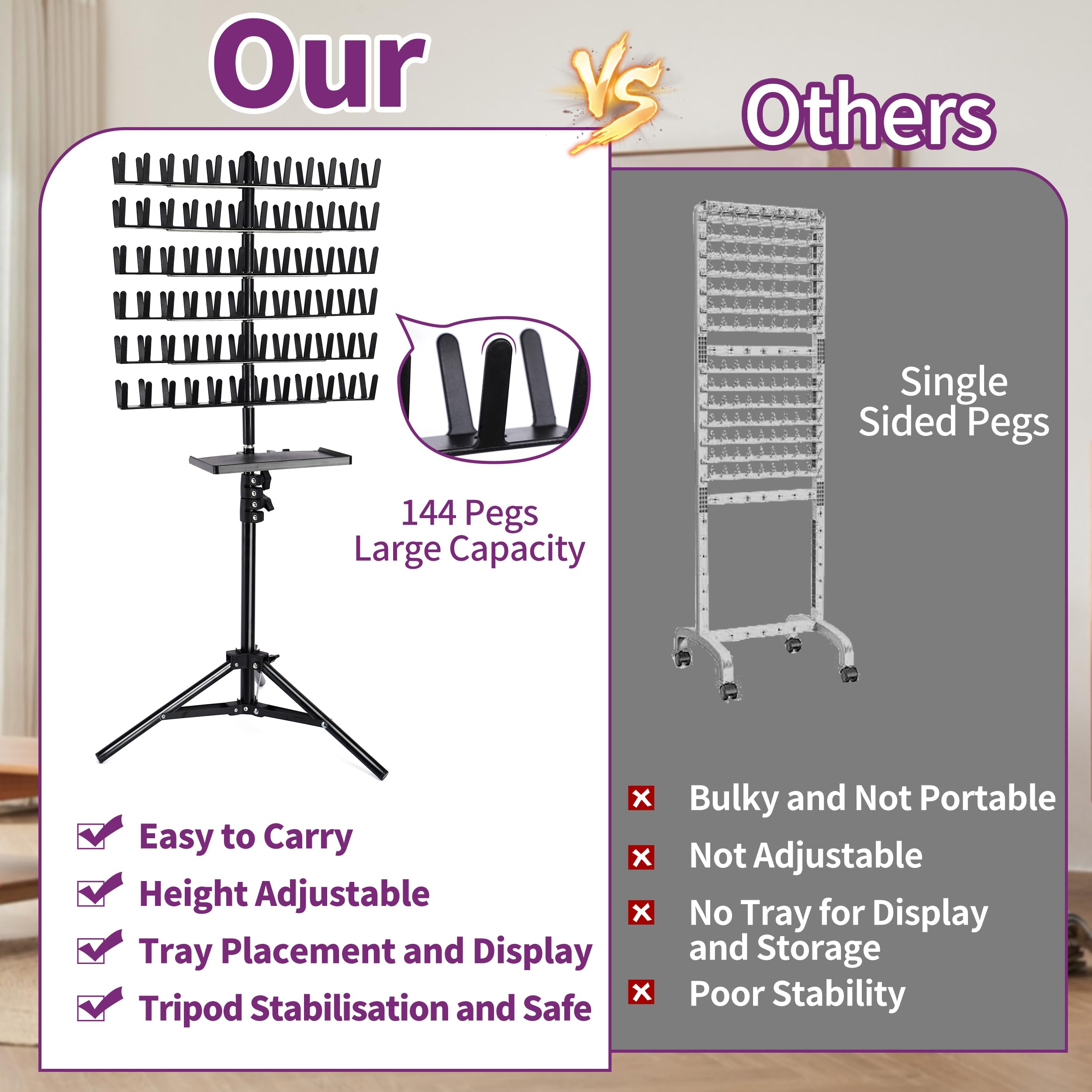 Carefree Finds braiding rack height adjustable from 32 to 54 inches