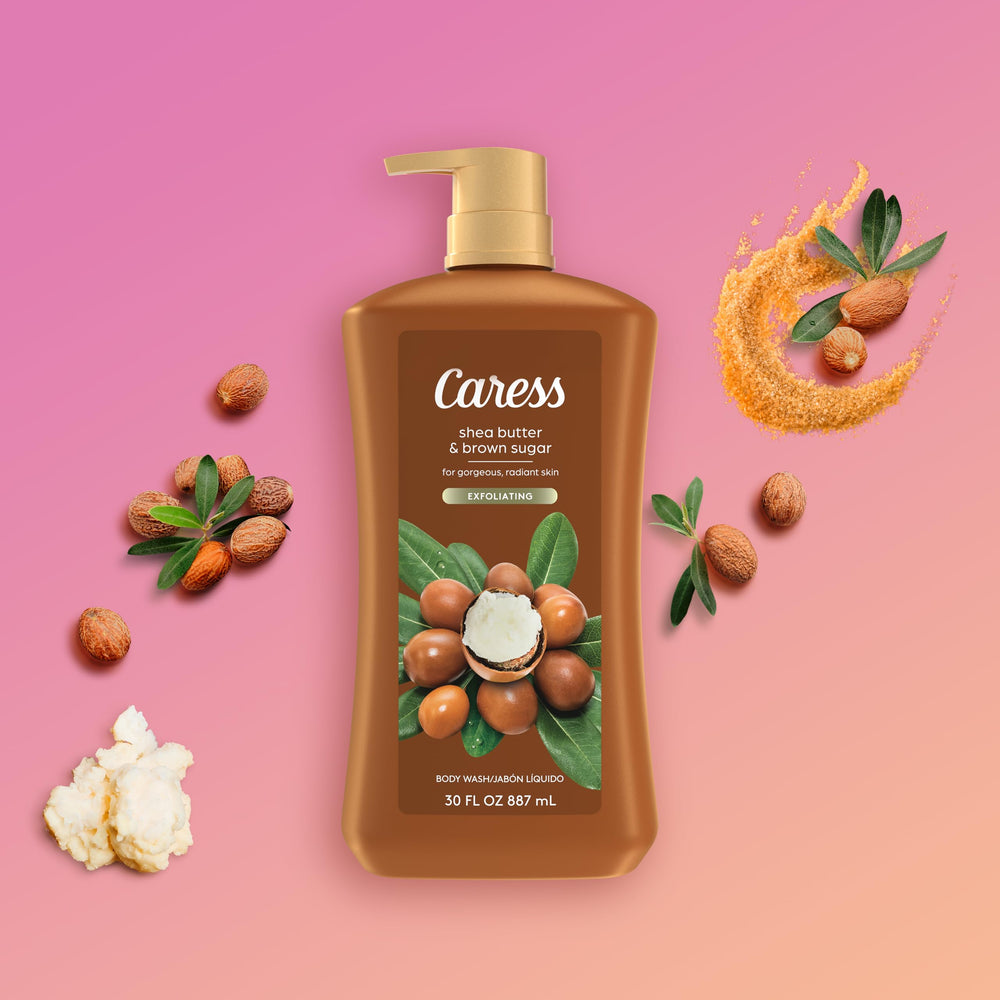 Caress 2-pack display showcases value and consistent cleansing routine.