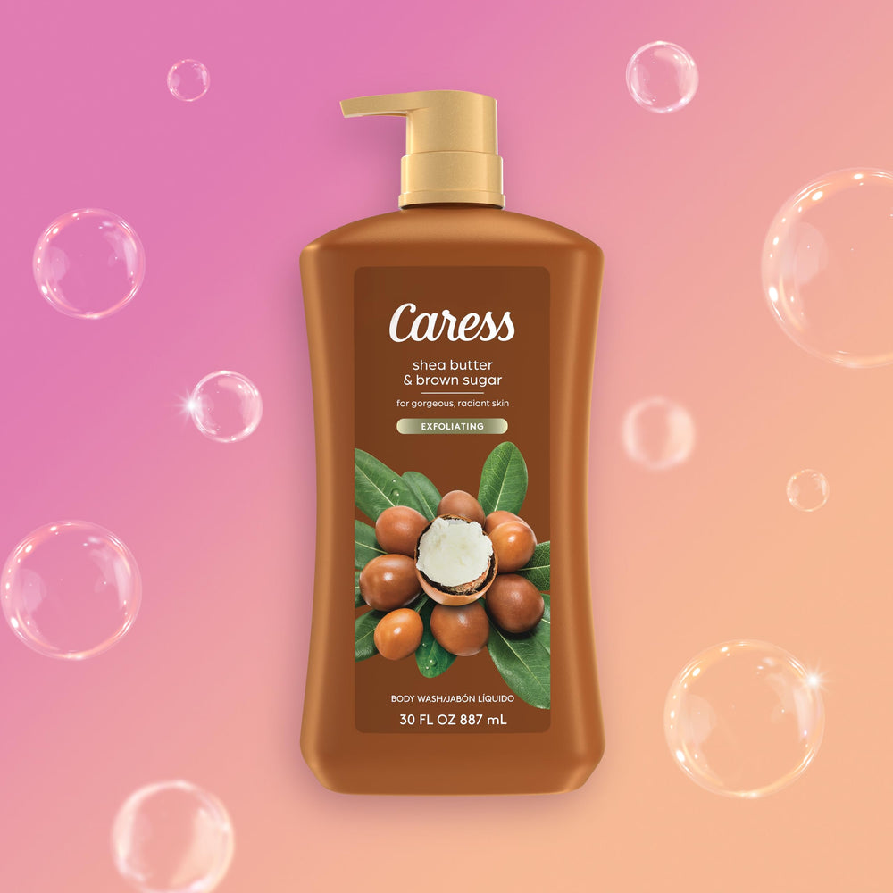Caress packaging highlights 50 percent recycled plastic for eco-conscious packaging.