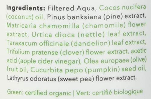 Carina Organics Sweet Pea Leave-In Conditioner packaging front with eco-friendly messaging