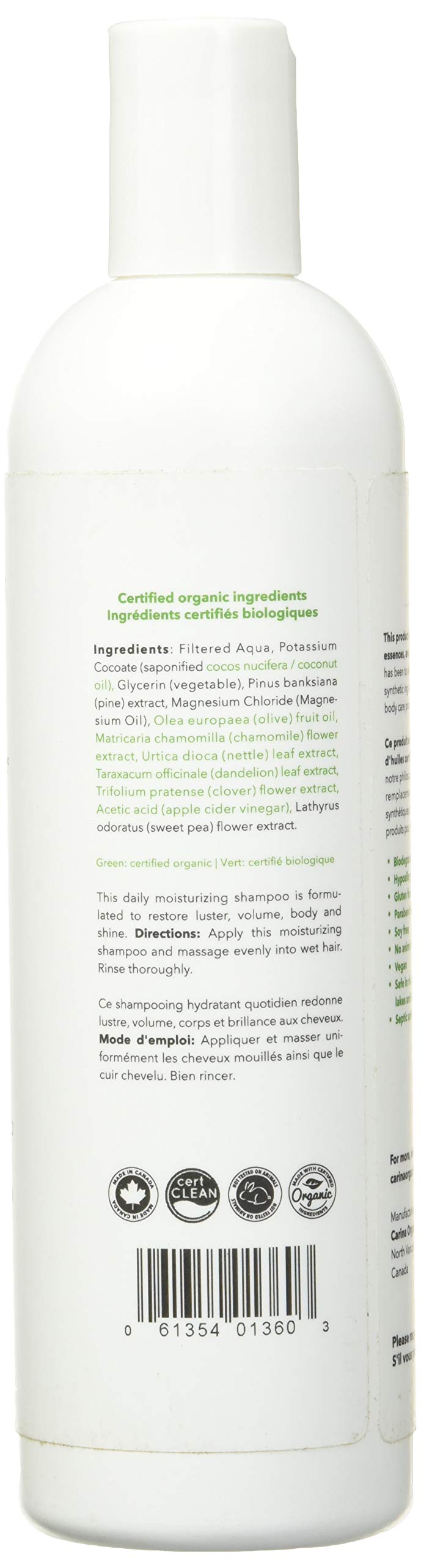 Carina Organics Sweet Pea Shampoo lather closeup for silky hair