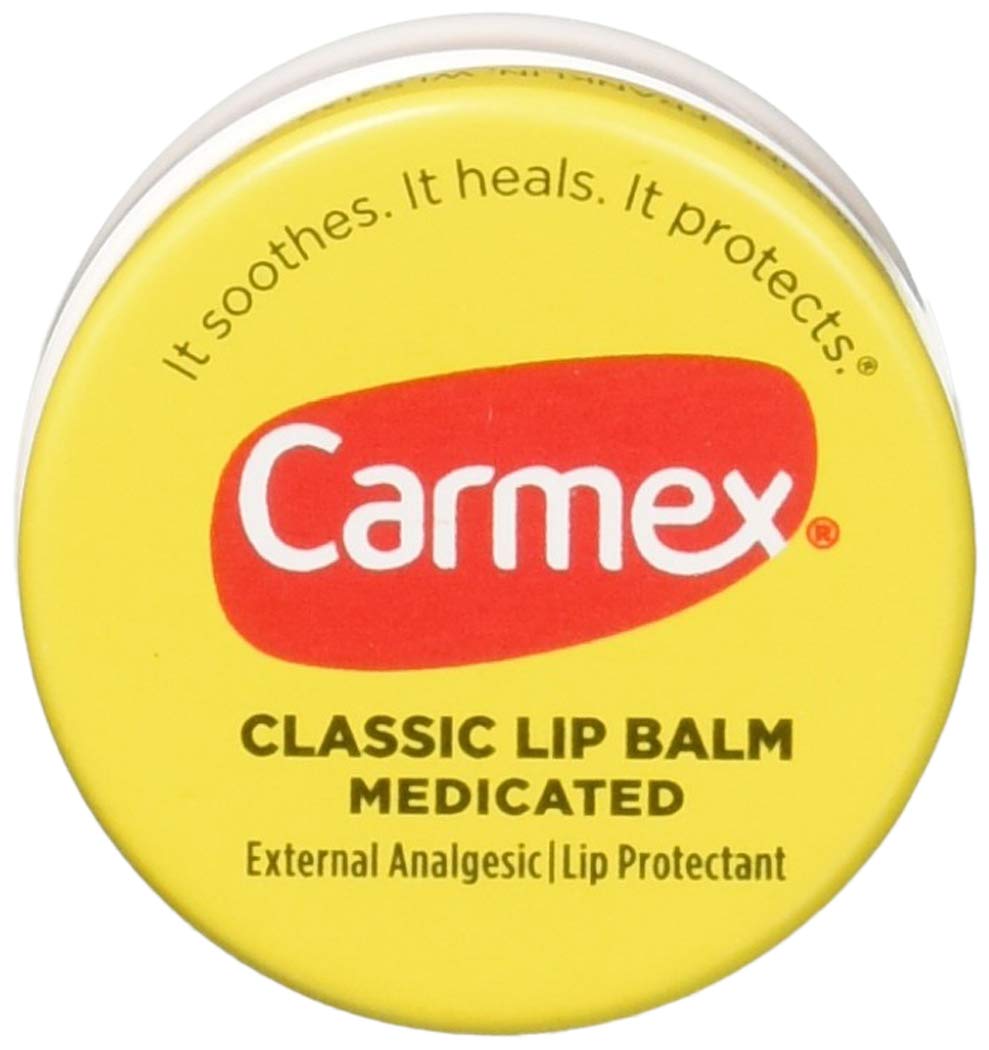 Carmex Classic Lip Balm Medicated pack of 12 tubes offers on-the-go lip comfort and protection.