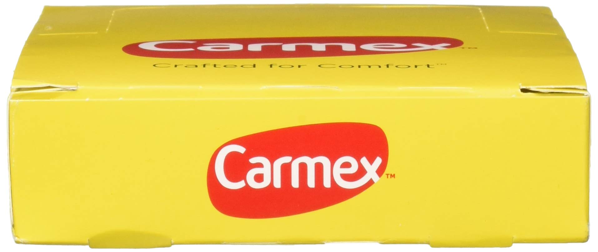 Carmex Classic Lip Balm Medicated tube application showcases soothing relief for dry lips.