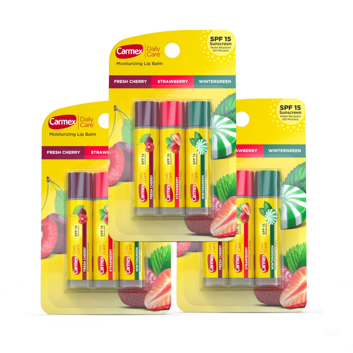 Carmex Daily Care lip balm stick Fresh Cherry SPF 15 for daily lip protection