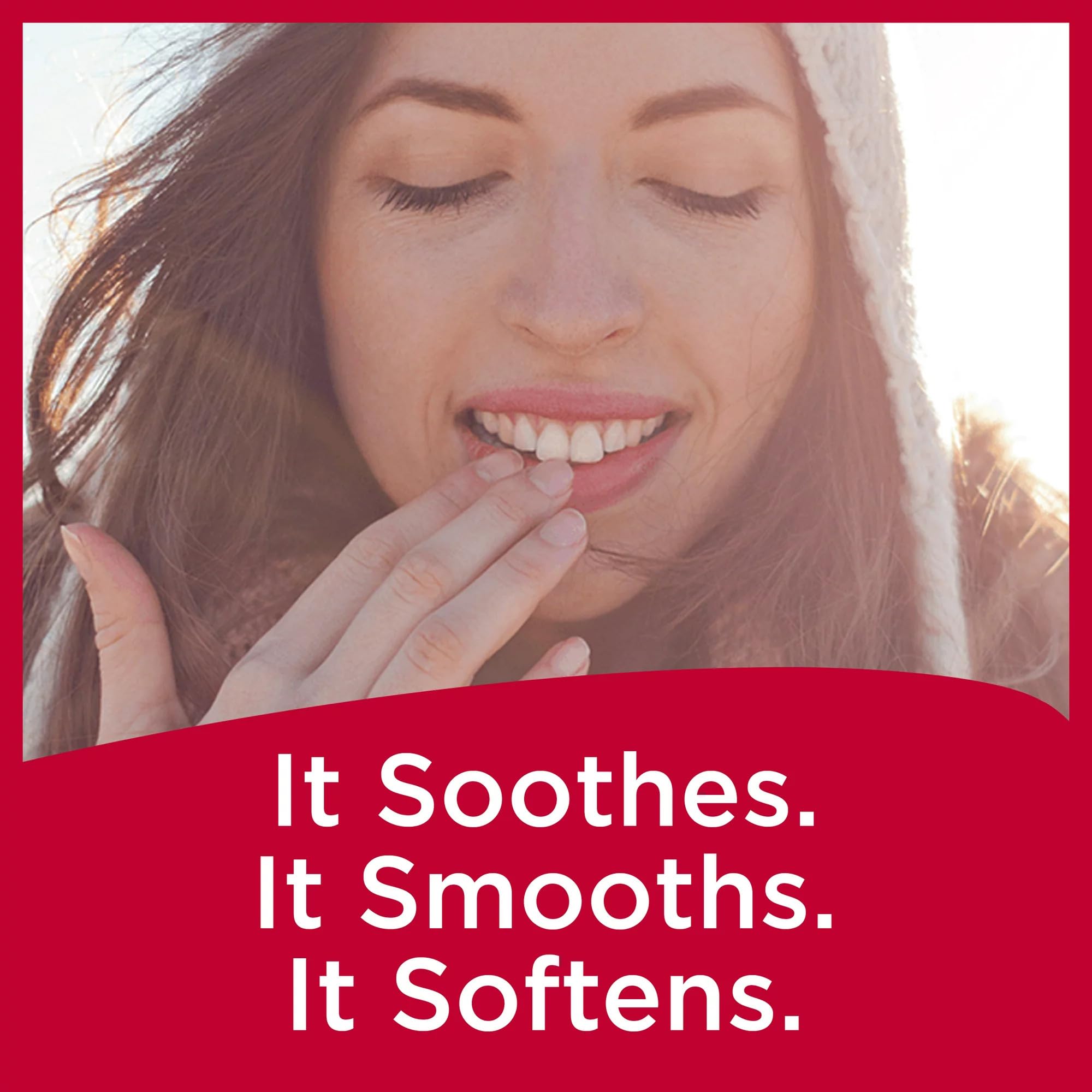 Carmex Strawberry SPF15 lip balm stick with fruity scent.