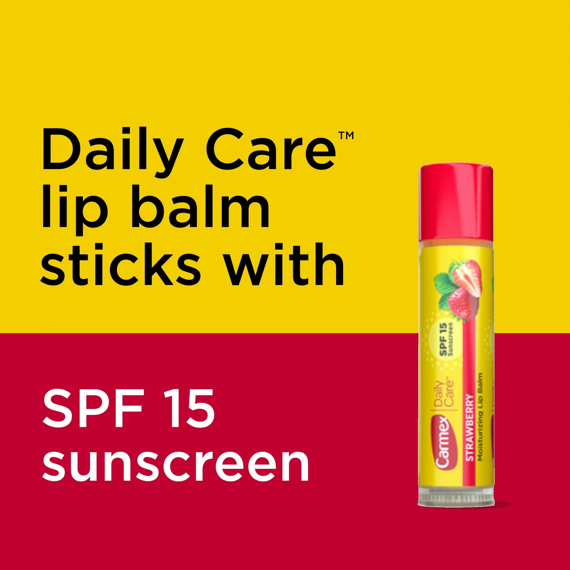 Carmex Daily Care SPF15 Variety Pack interior shows organized sticks for on-the-go protection.