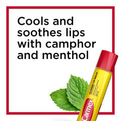 Carmex lip balm stick SPF 15 image highlights sun protection for daily outdoor wear.