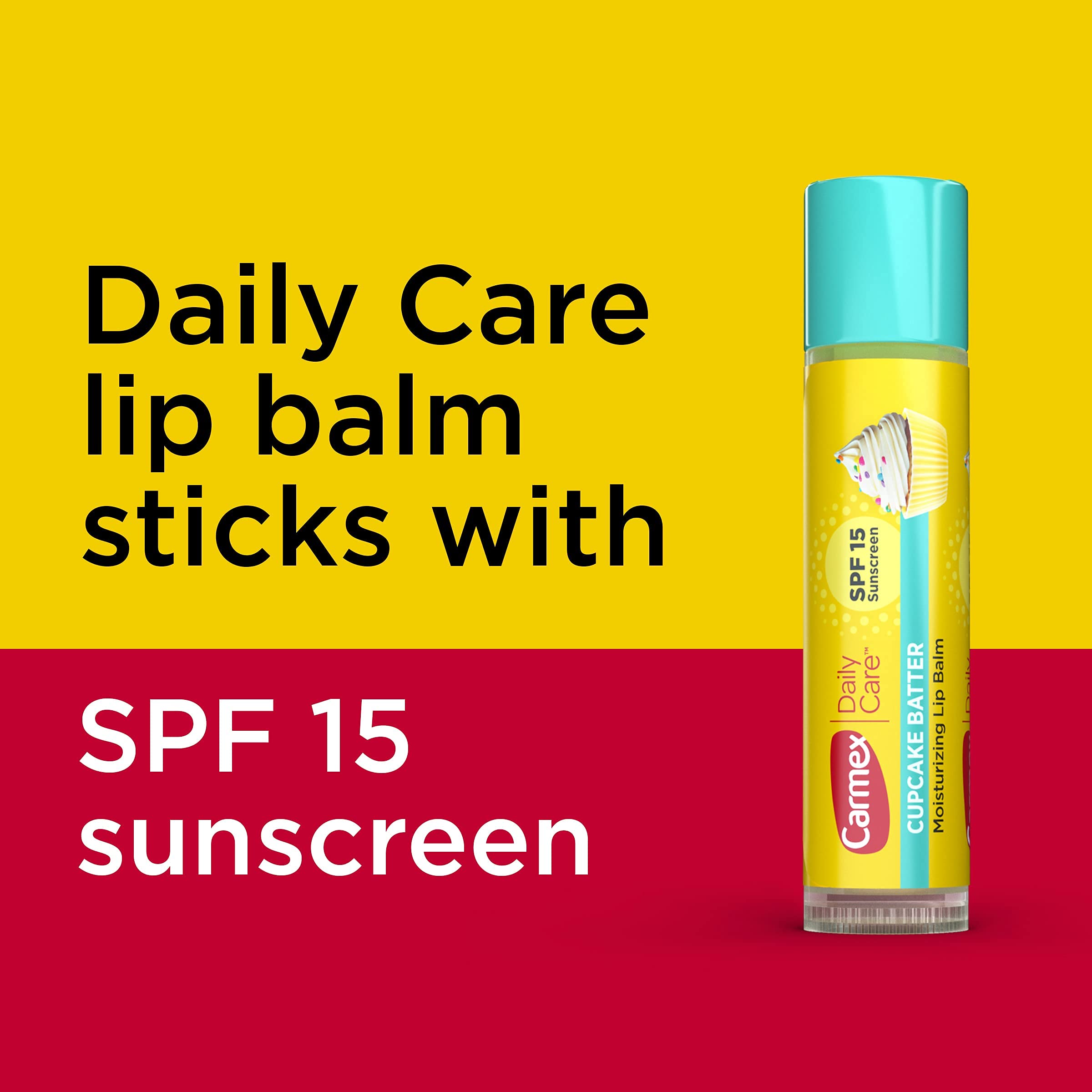 Carmex lip balm water-resistant up to 80 minutes during outdoor activity.