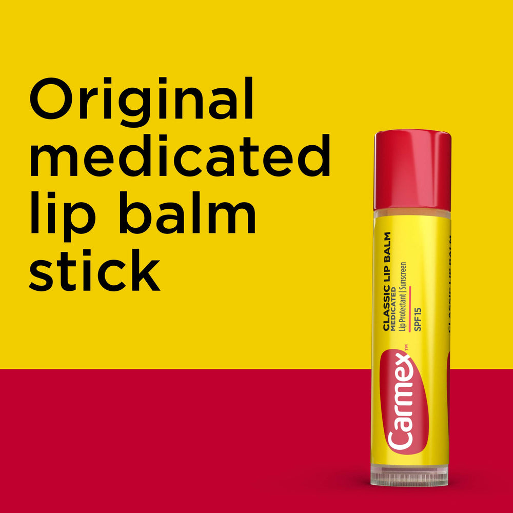 Carmex lip balm in a windproof, cold-weather scenario ready for outdoor use.