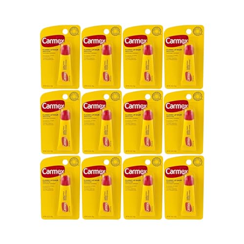 Carmex lip balm tubes fit in bag or pocket for quick access