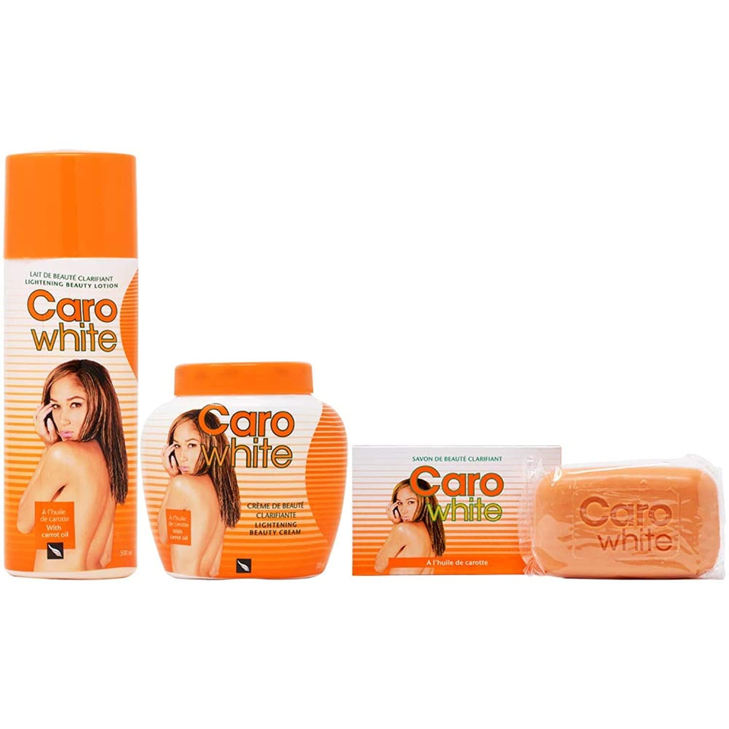 Caro White Set-3 lotion pump hydrates dry skin with a smooth, quick-absorb finish.