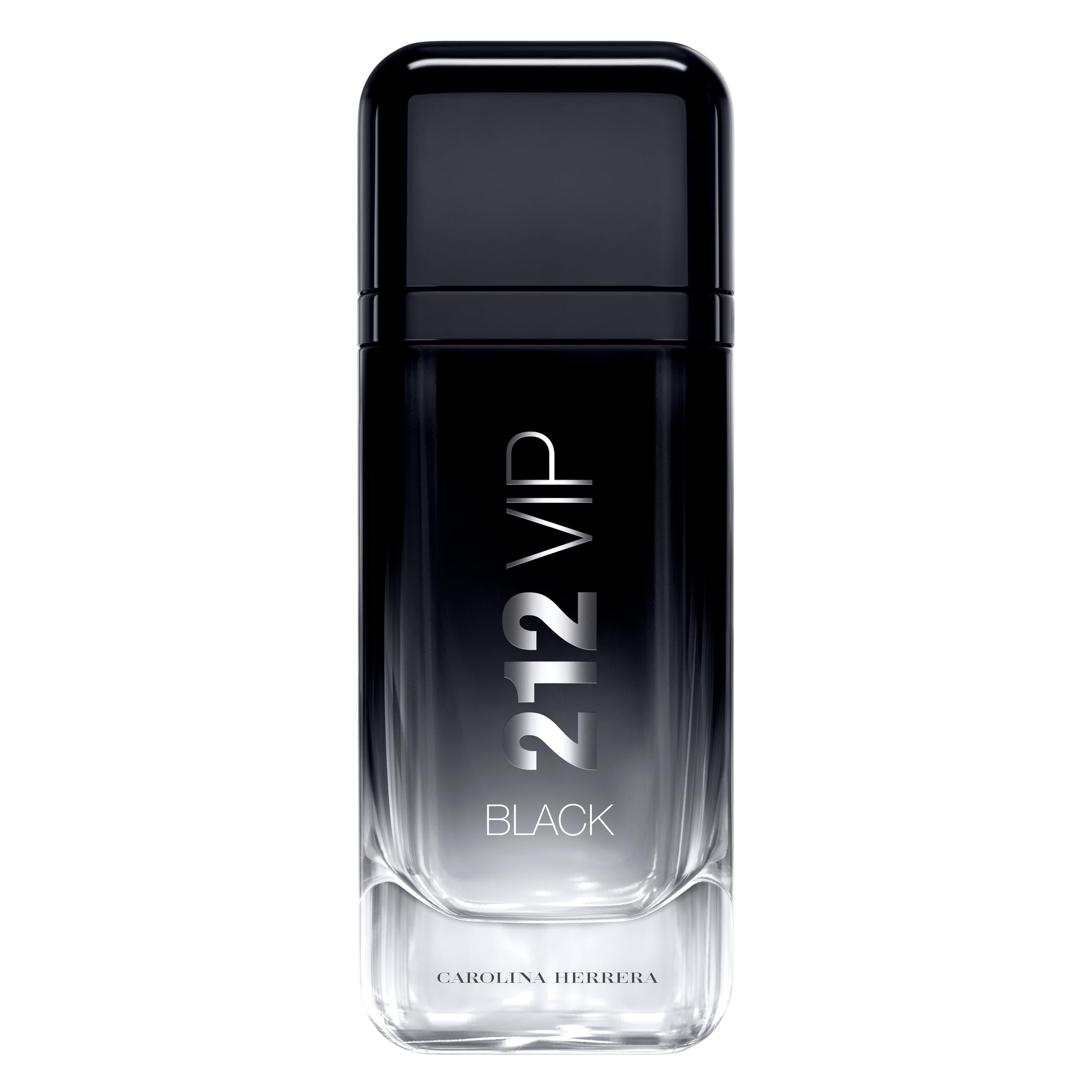 Carolina Herrera 212 VIP Black bottle front for evening confidence and stylish presence.