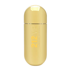 Carolina Herrera 212 VIP Women bottle in matte gold, perfect for nightlife glamour.