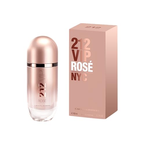 Carolina Herrera 212 VIP Rosé bottle in matte rose packaging for chic gifting.