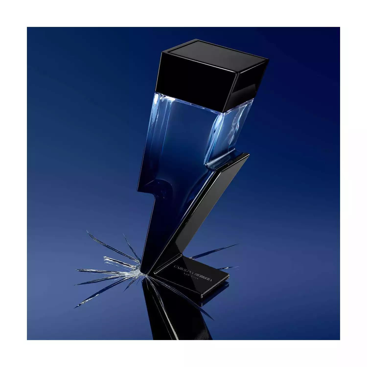 Carolina Herrera Bad Boy Cobalt cap detail highlighting modern masculine styling.