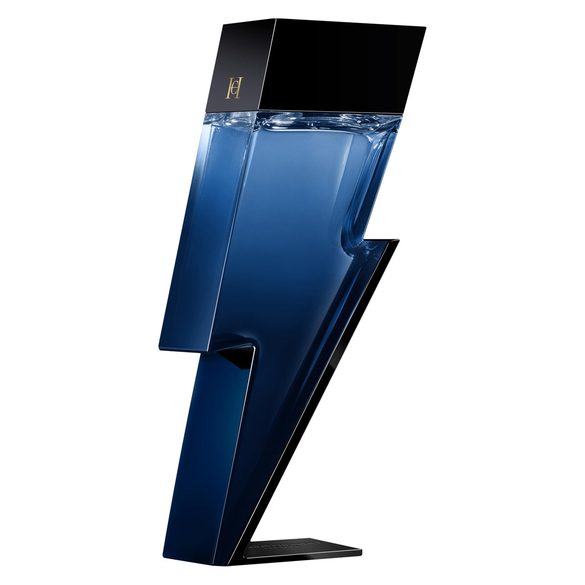 Carolina Herrera Bad Boy Cobalt Electrique bottle angled for bold, all-day confidence.