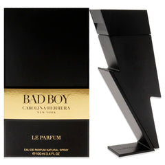 Carolina Herrera Bad Boy Le Parfum bottle-front for a bold evening presence