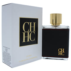 Carolina Herrera CH Men EDT bottle closeup highlights a spicy-sensual profile for evening wear.