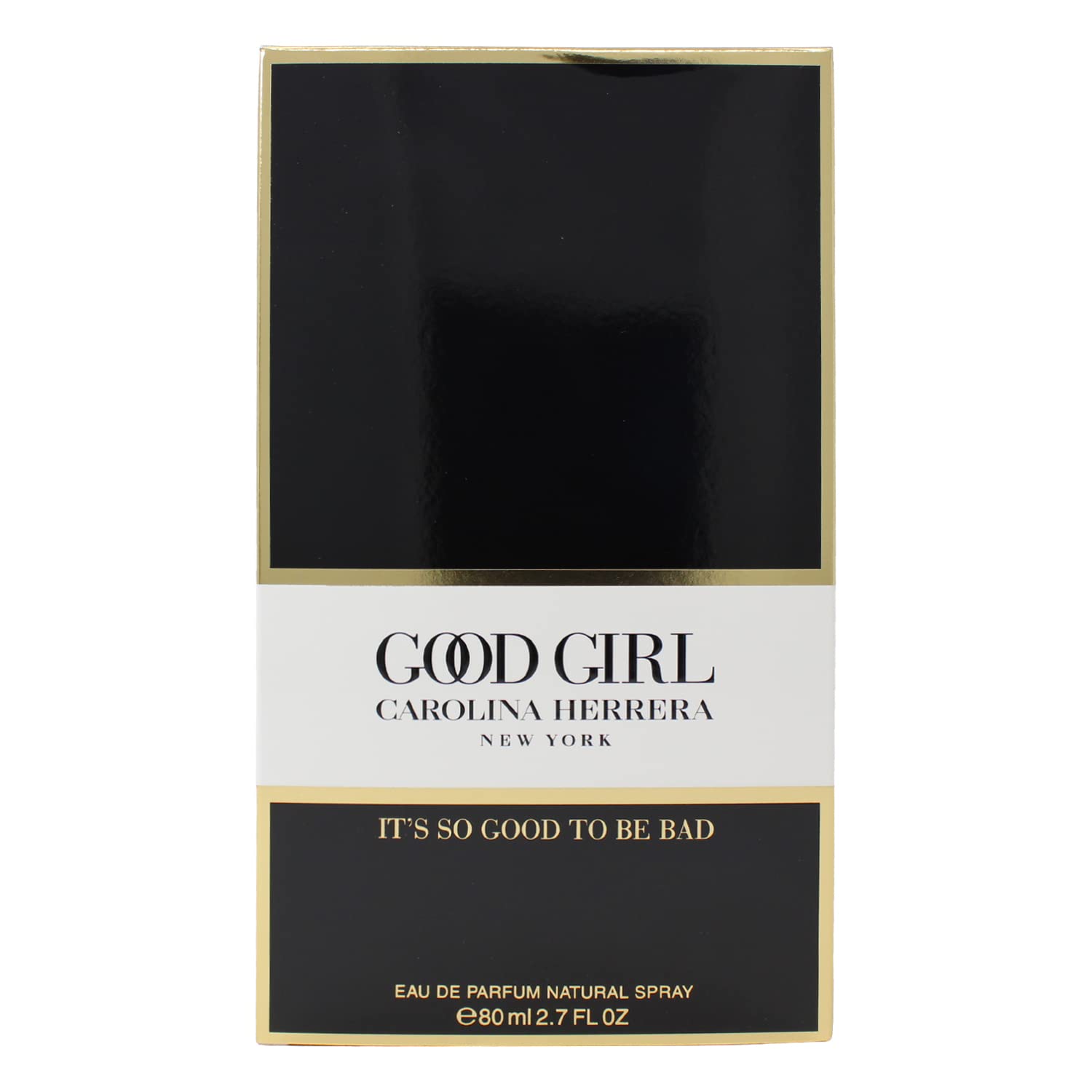 Carolina Herrera Good Girl bottle top gleams, signaling evening glamour and confidence.