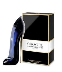 Carolina Herrera Good Girl EDP bottle side view, sleek night glamour.