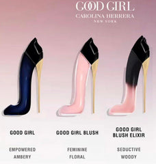 carolina herrera good girl gift set box, elegant trio packaging