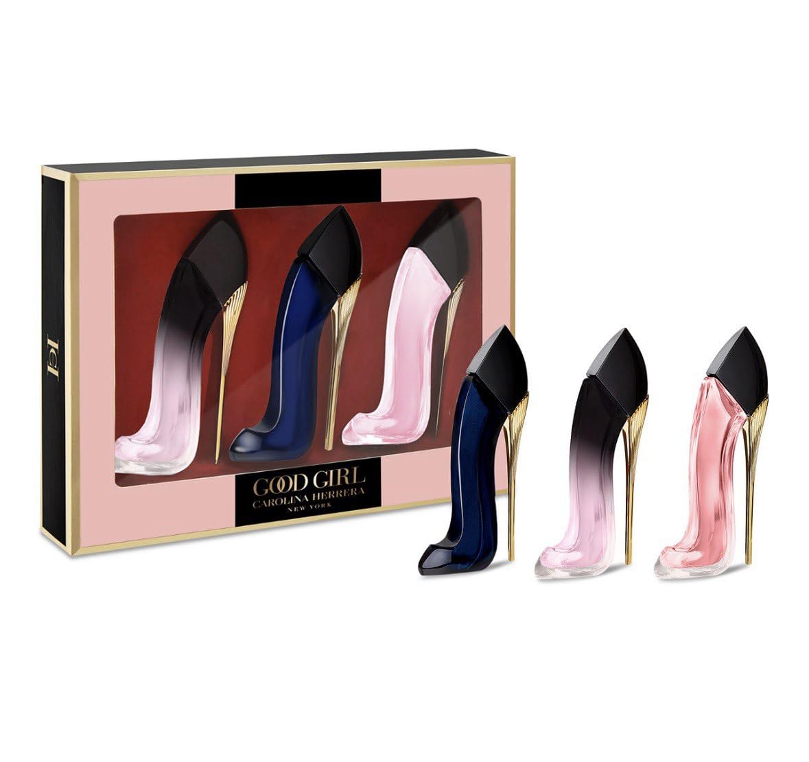 carolina herrera good girl mini edp bottle close-up, portable fragrance for daily wear