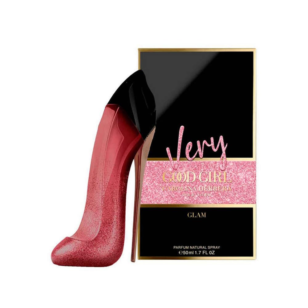 Carolina Herrera Very Good Girl Glam bottle closeup for confident evening allure