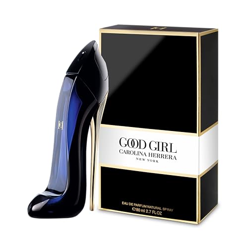 Carolina Herrera Good Girl front-view bottle highlights sophisticated fragrance presence.