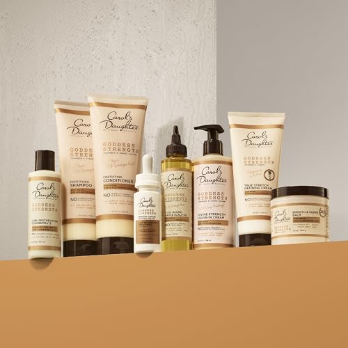 Carol's Daughter Goddess Strength ginger oil visual highlighting revitalizing moisture and scent.