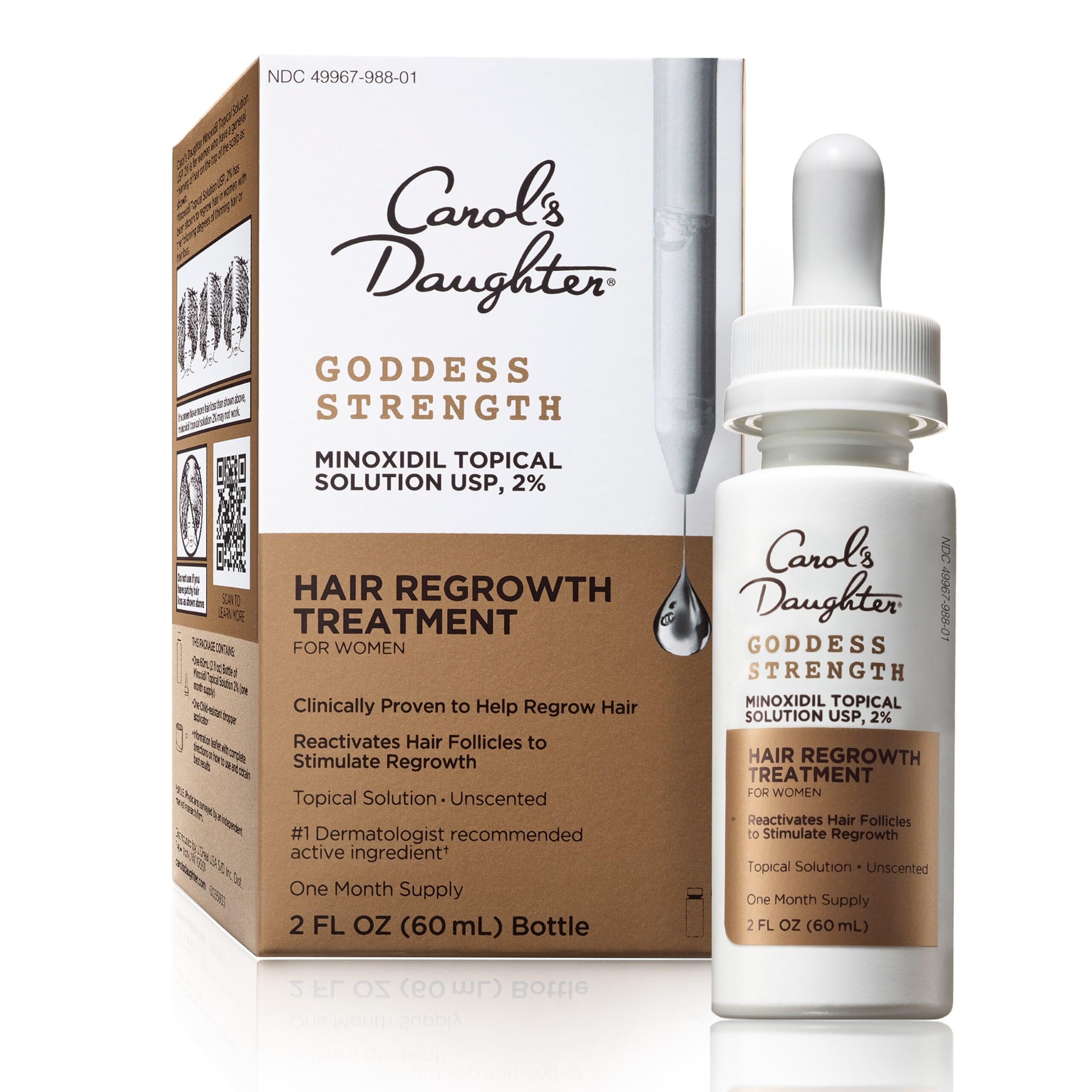 Carol's Daughter Goddess Strength bottle for targeted scalp application.