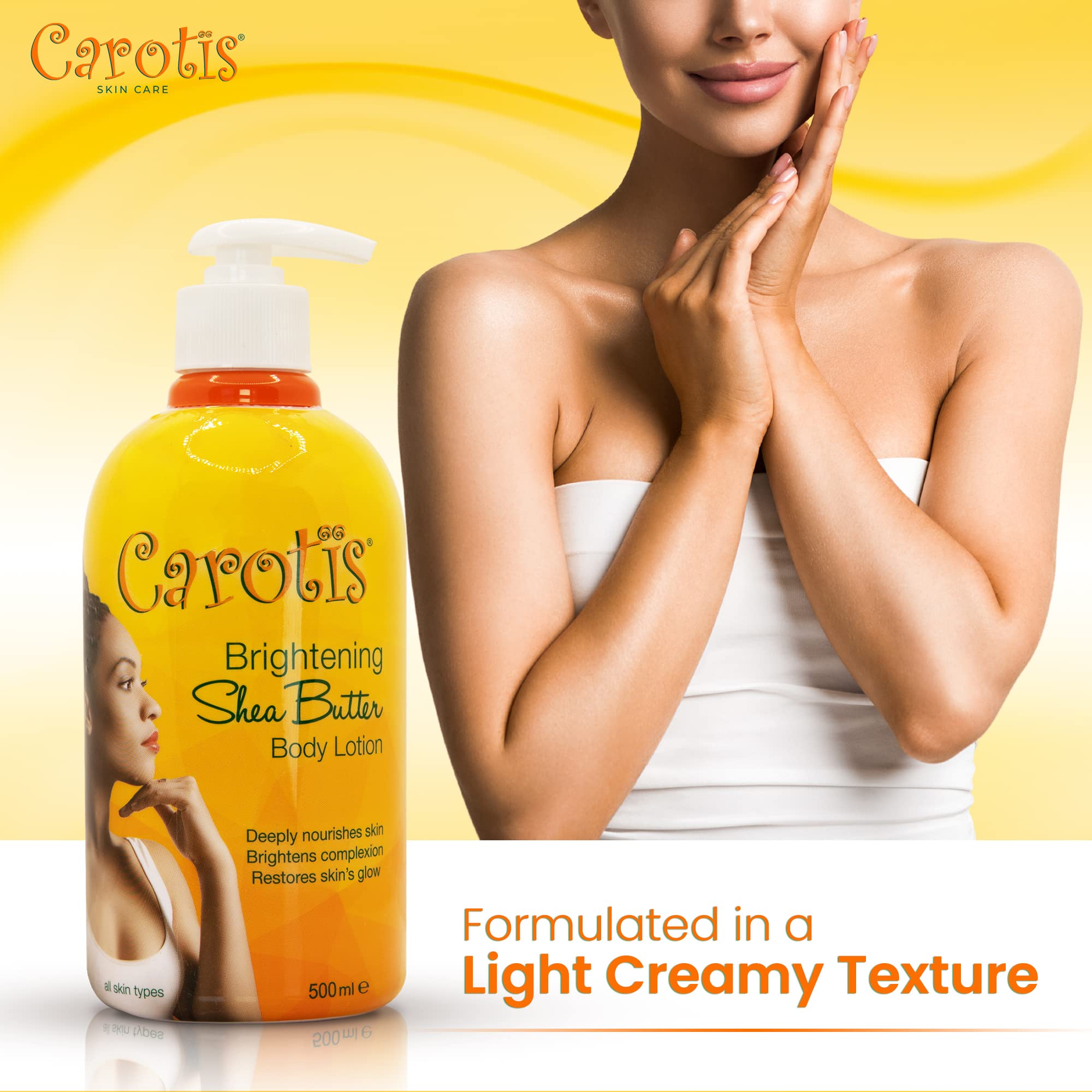 CAROTÏS lotion being dispensed demonstrates easy application.