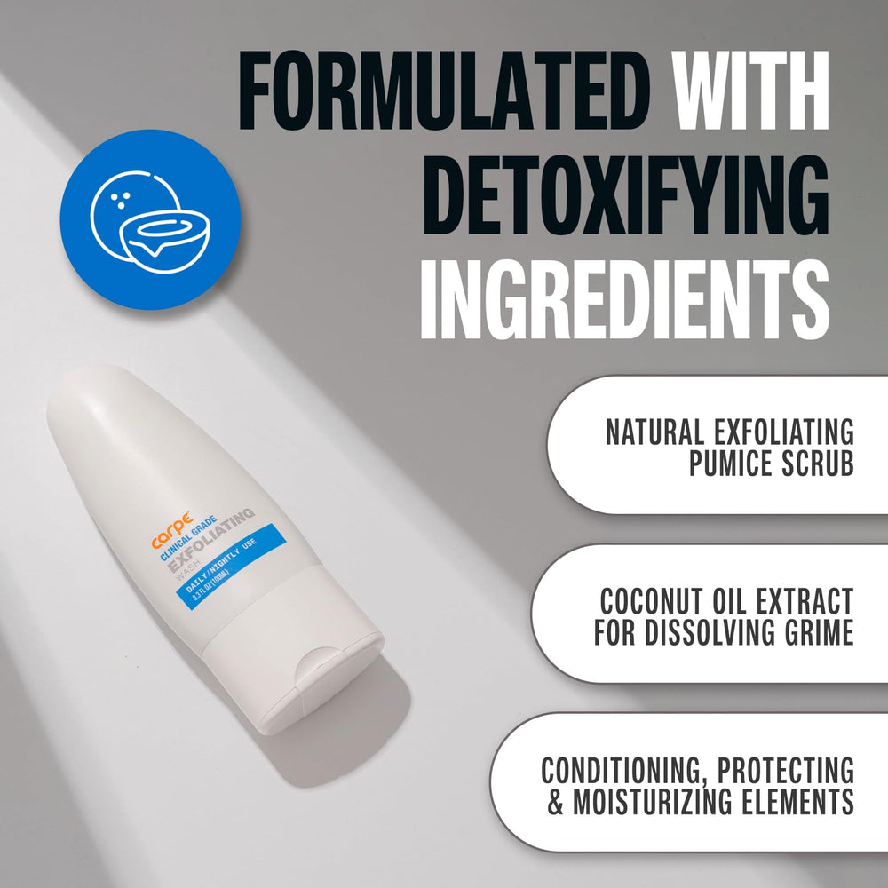 Carpe energizing mint scent shows cooling aroma for a revitalizing routine.